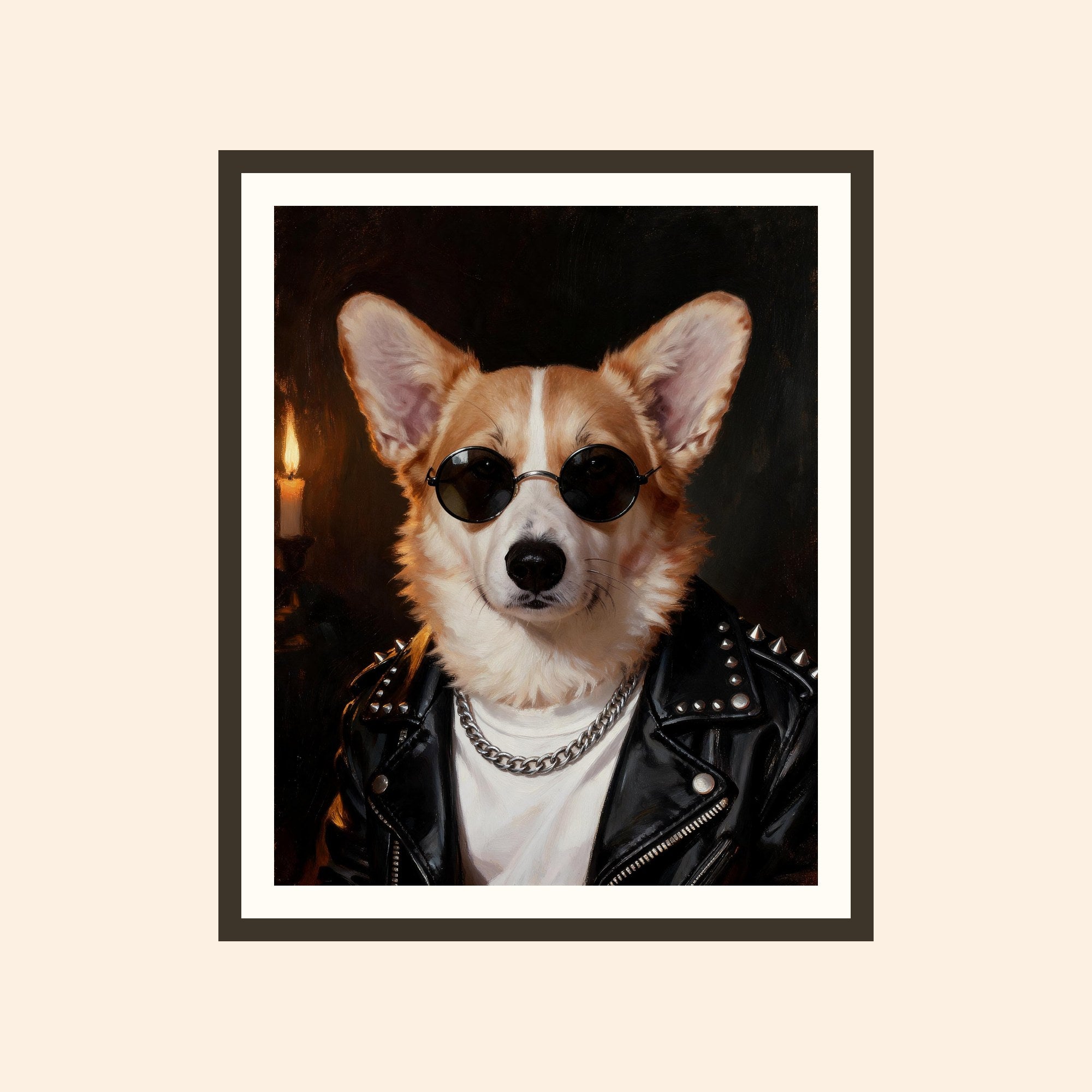 La Rockstar — portrait d'animal sur-mesure